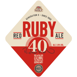 ruby 40 pump clip ruby red ale