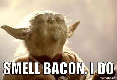 Best Keto Snacks - Keto Dirty Podcast Episode 2 7 yoda funny graphic says smell bacon i do