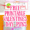 Printable Valentines Day Puns Bookmarks - Made with HAPPY