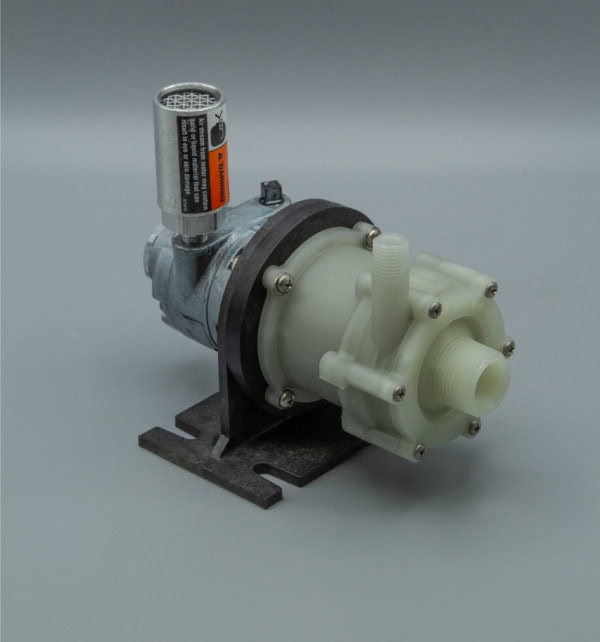 March Pump’s BC-2CP-MD-AM centrifugal sealless magnetic drive air powered pumps ideal for chemical applications.