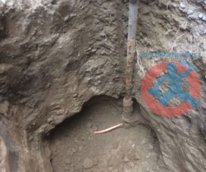 New copper waterline connected s
