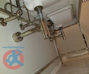 Exposed chrome finished plumbing s
