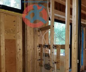 Installation of rough in shower body s