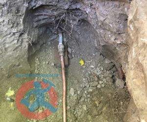 New copper water line connect s