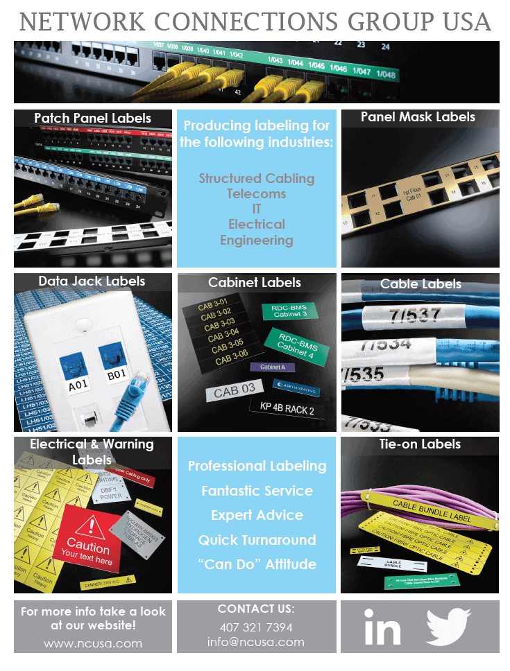 Engraved Patch panels labels