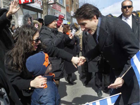 montreal-que-april-3-2016-prime-minister-justin-trud (Photos-Video) Canadian Prime Minister Honors Greeks by Marching in Montreal’s Greek Independence Day Parade
