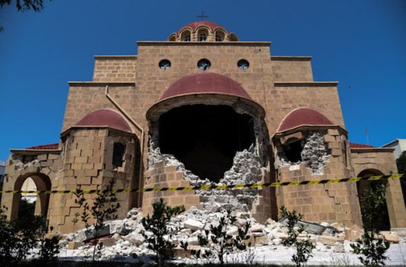 k2 Damage to Kos Port, Cultural Heritage Sites, Metropolitan Cathedral