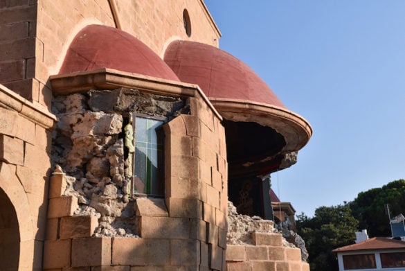 k9 Damage to Kos Port, Cultural Heritage Sites, Metropolitan Cathedral