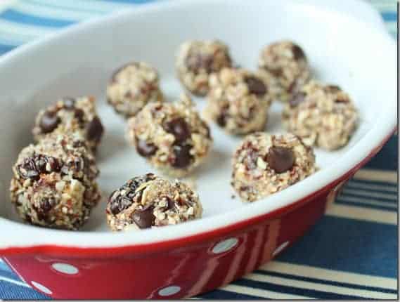 Cherry Coconut Chocolate Chip Dough Balls