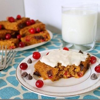 Pumpkin Cranberry Chocolate Chip Bars