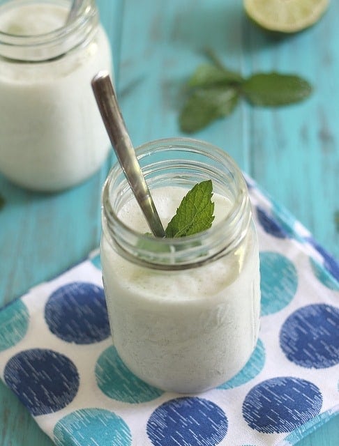 Coconut smoothie with lime