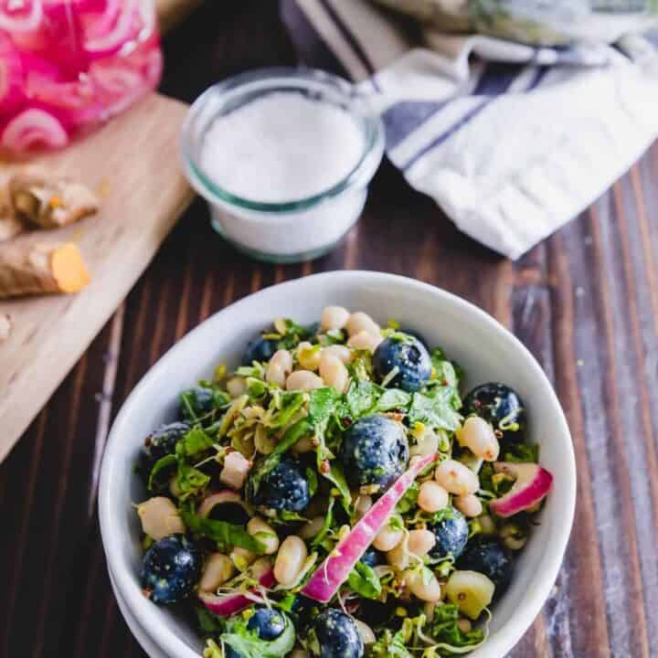 blueberry white bean salad