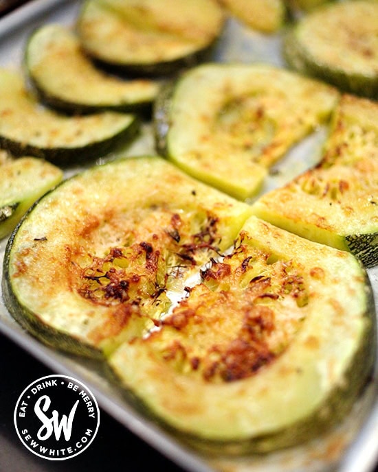 Roasted Parmesan Courgettes (zucchini) Easy roast vegetable recipe UK