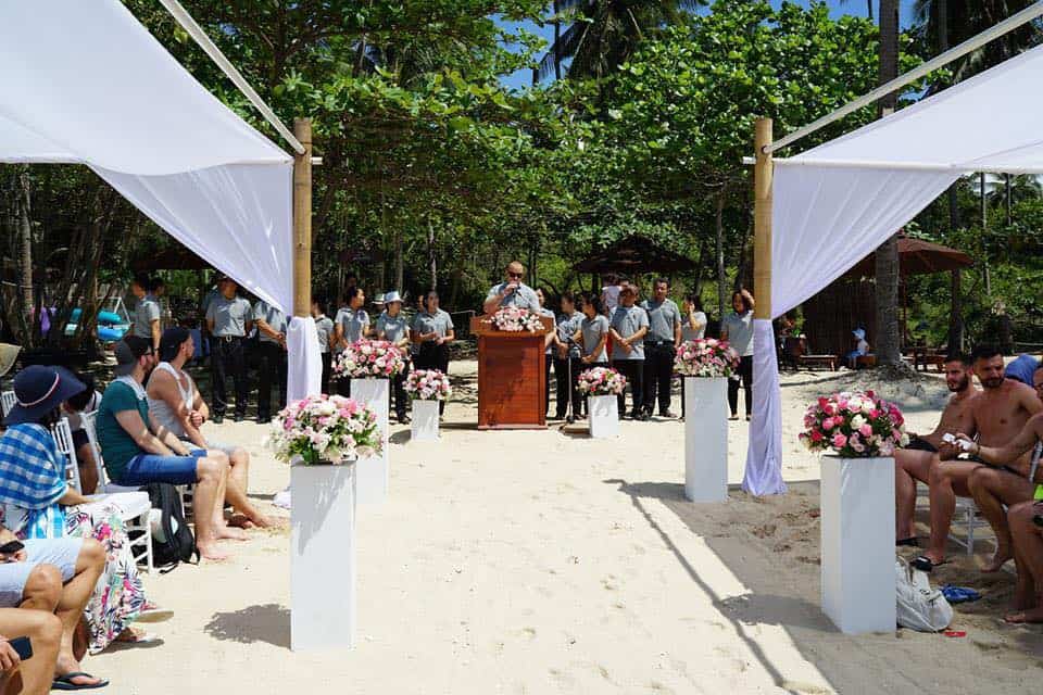 For the turtle release activity at the secret beach held to celebrate the hotel’s yearly anniversary
