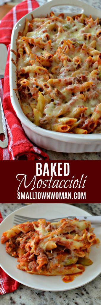 Baked Mostaccioli (An Easy Italian Weeknight Meal)