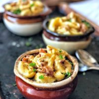 Tortellini in Bacon Cream Sauce