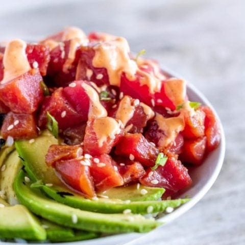 Ahi Tuna Poke Bowls with Spicy Mayo