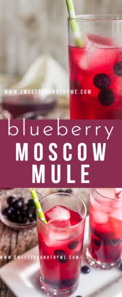 Blueberry Moscow Mules are bubbly, fruity, and super refreshing. This mule recipe is perfect for summer!