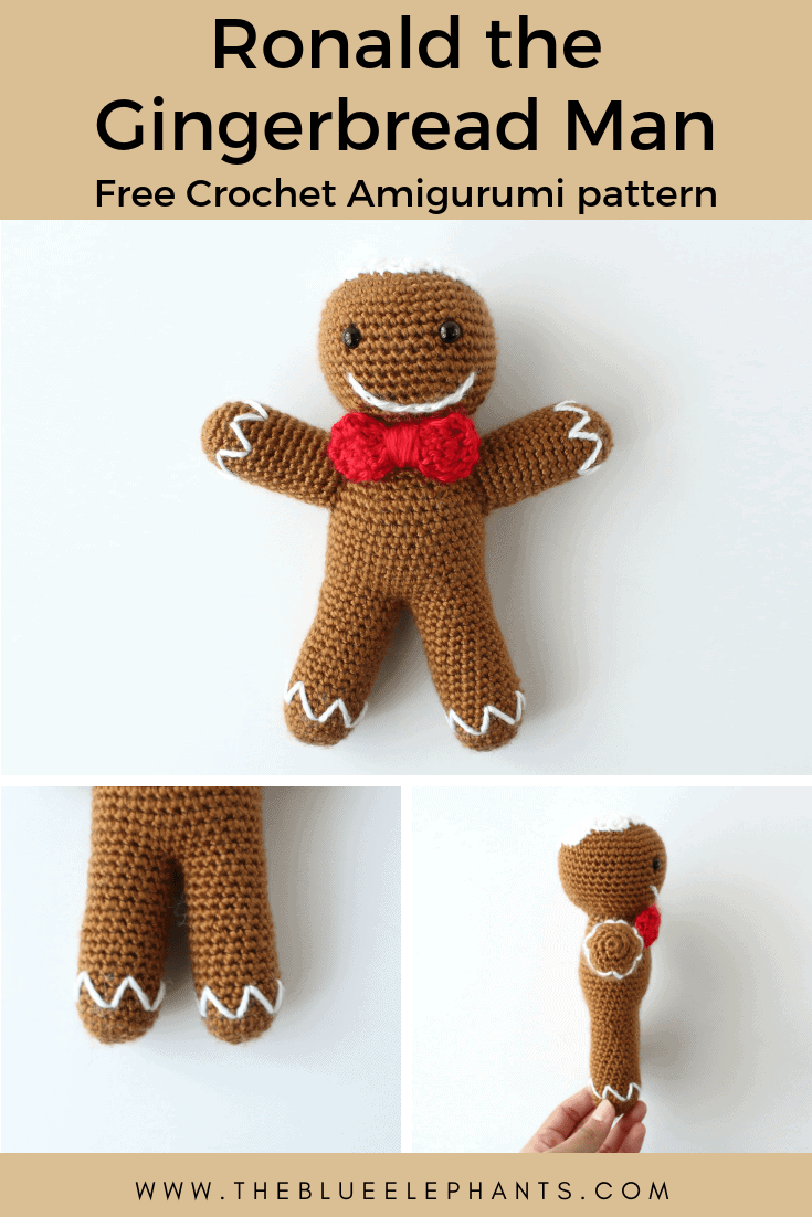 ronald gingerbread man crochet amigurumi pattern