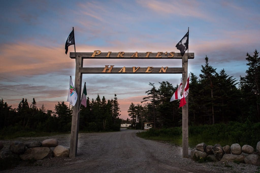 Front entrance gate to Pirate's Haven