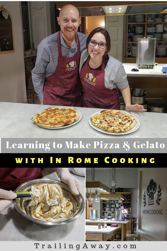 Learning to make gelato and pizza in Rome turned out to be the perfect souvenir to bring back from our trip. Here\'s why we loved our In Rome Cooking class! #rome #gelato #pizza #italy #cookingclass #foodie