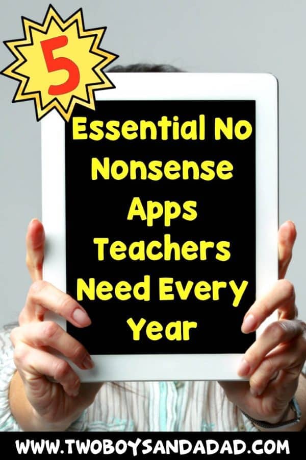 What are the 5 most essential apps every teacher needs to use every year? How about Google Classroom! ClassDojo! Click to read more and watch video tutorials. #twoboysandadad #apps #teacher #classroom #technology