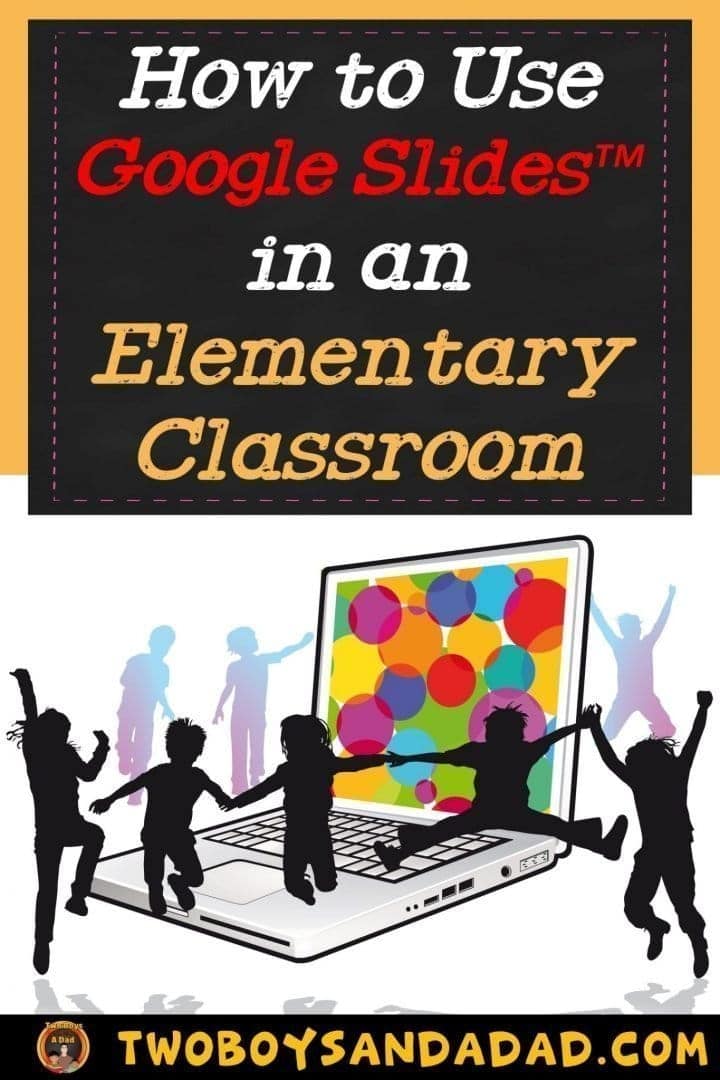 Are you a teacher looking for ideas on how to use Google Slides in your classroom with your students? Let me show you some Google Slides templates and resources I\'ve used in my elementary classroom since going 1:1 with Chromebooks. Then download 3 FREE templates for Google Slides. #twoboysandadad #googleslides #templates #googleclassroom