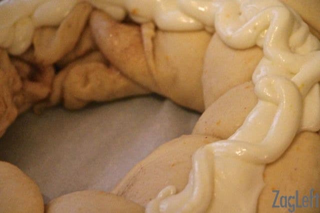 King Cake Recipe - Zagleft - piping the filling 3