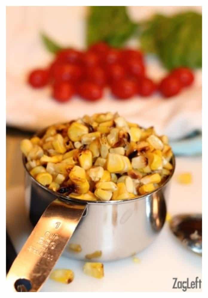 Measuring corn for Corn Crostini | ZagLeft