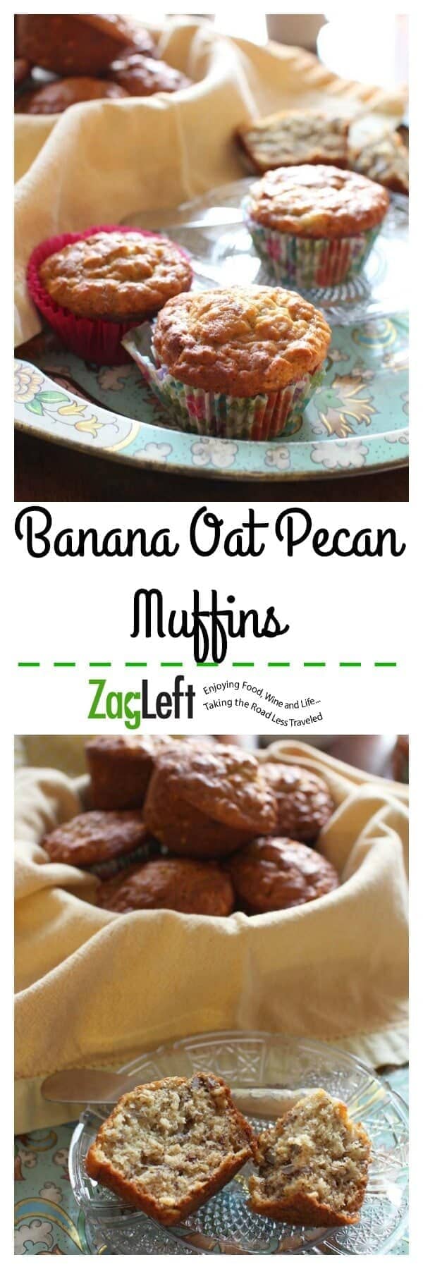 Banana Oat Pecan Muffins Pinterest | ZagLeft
