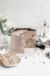 Take oreos and milk to the next level with this fluffy cookies and cream cake with coffee Oreo buttercream. Are you drooling too?