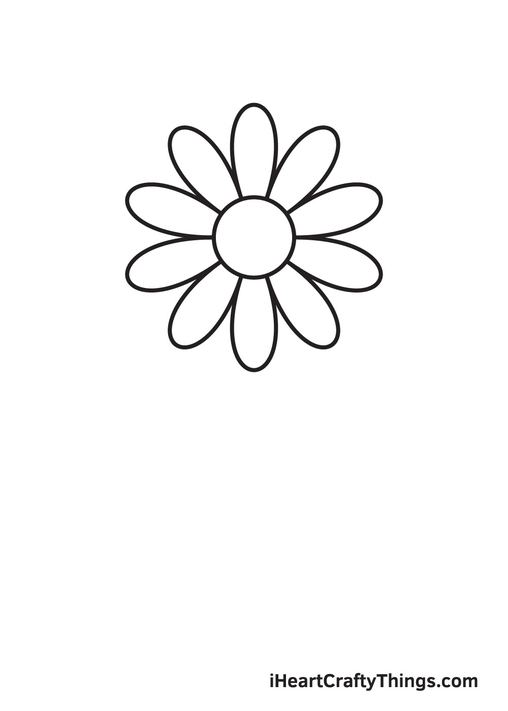 daisy drawing - step 4