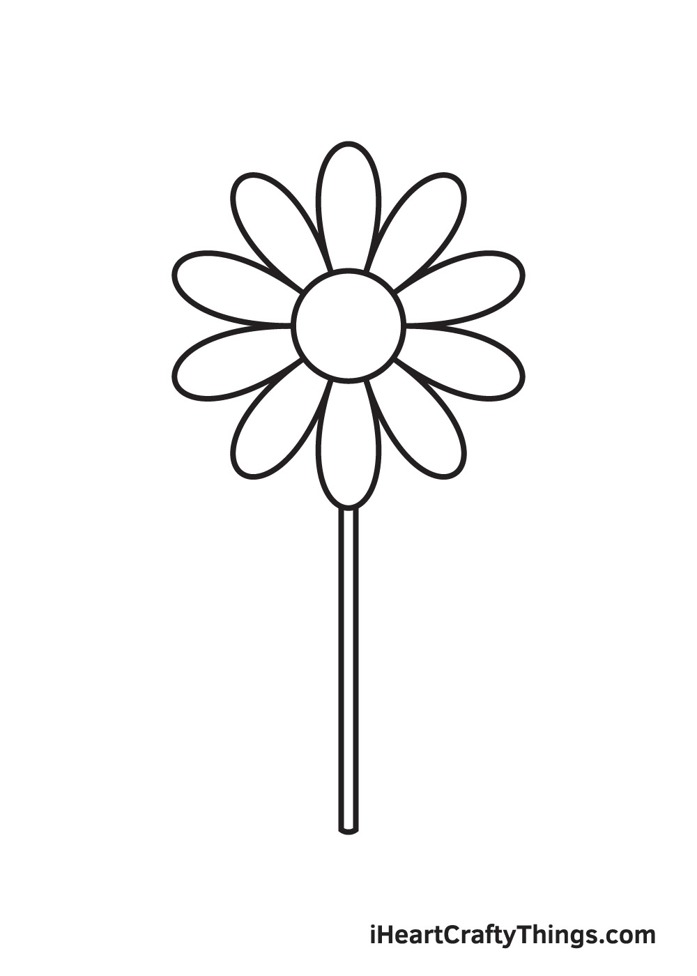 daisy drawing - step 5