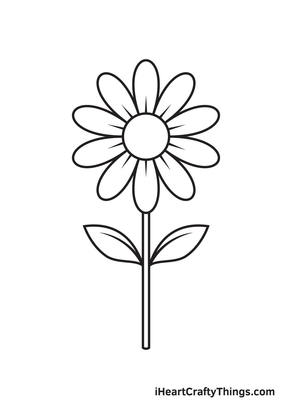 daisy drawing - step 8
