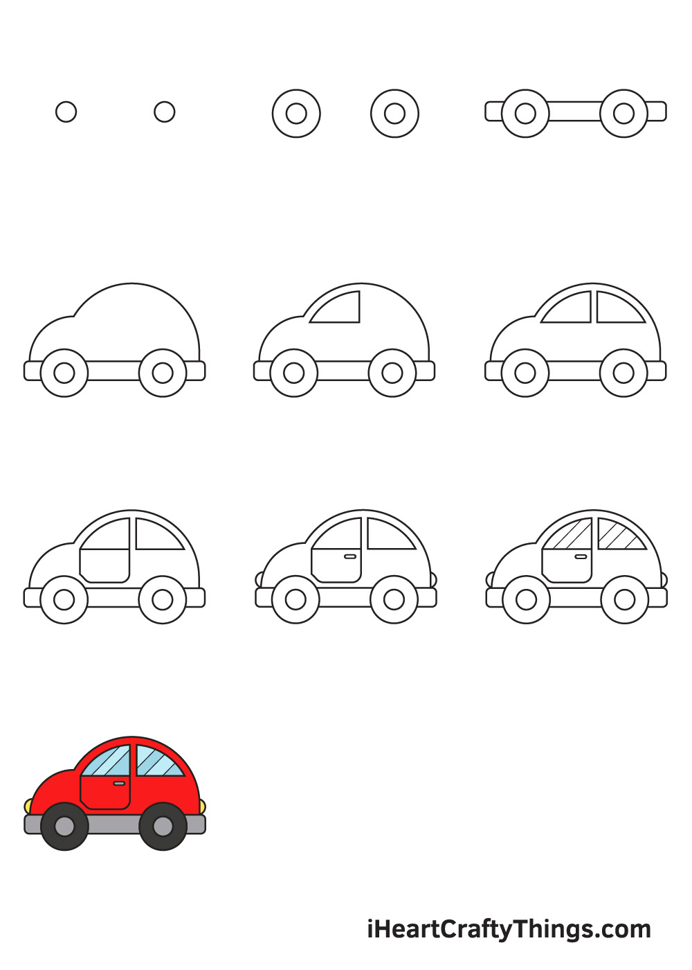 Car Drawing How To Draw A Car Step By Step
