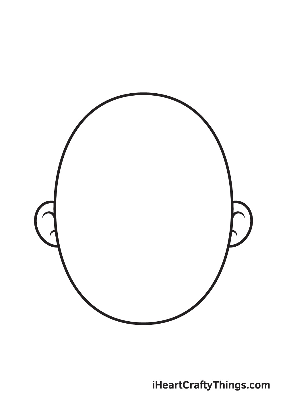 Girl Face Drawing – Step 2