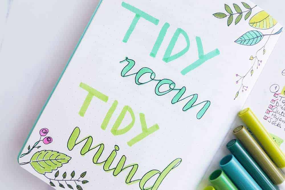 Learn how to use the konmarie checklist in your bullet journal