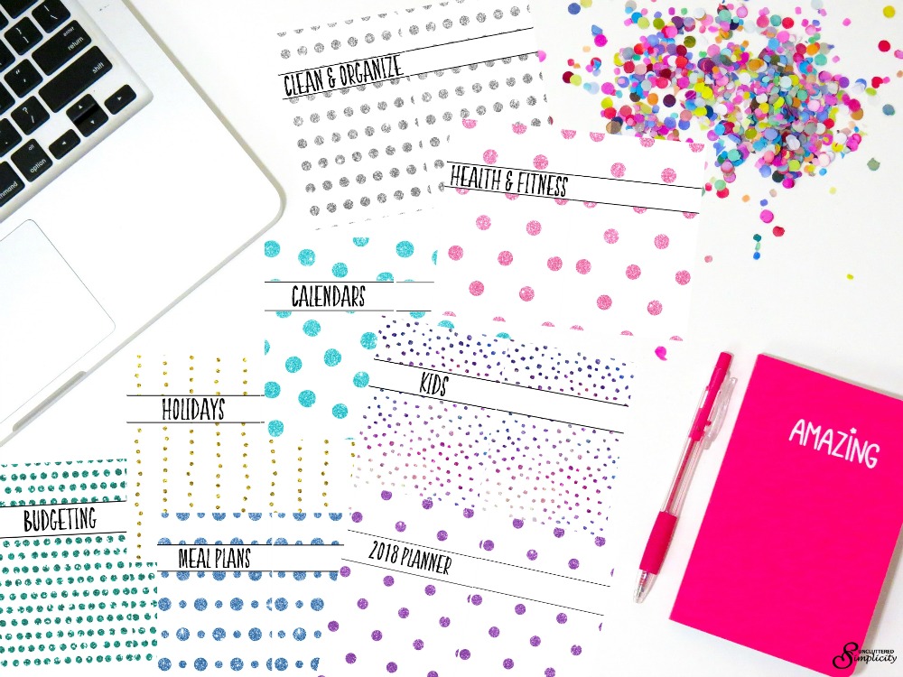 Free Half Size Printable And Editable Planner Covers And Dividers Organize Declutter