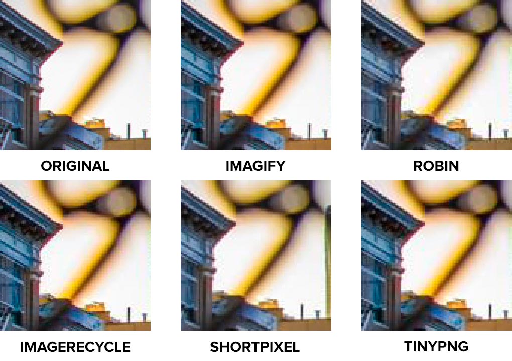 Comparativa de calidad de imagen usando JPG con textura compleja
