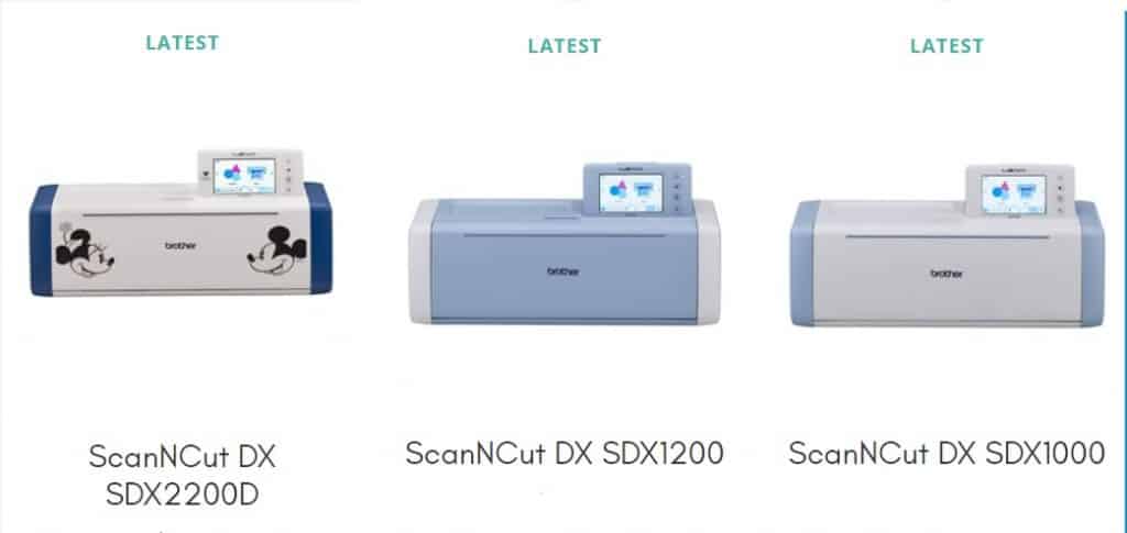 SDXD2200D SDX1200 and SDX1000 in the post how to choose a Scan N Cut to buy.