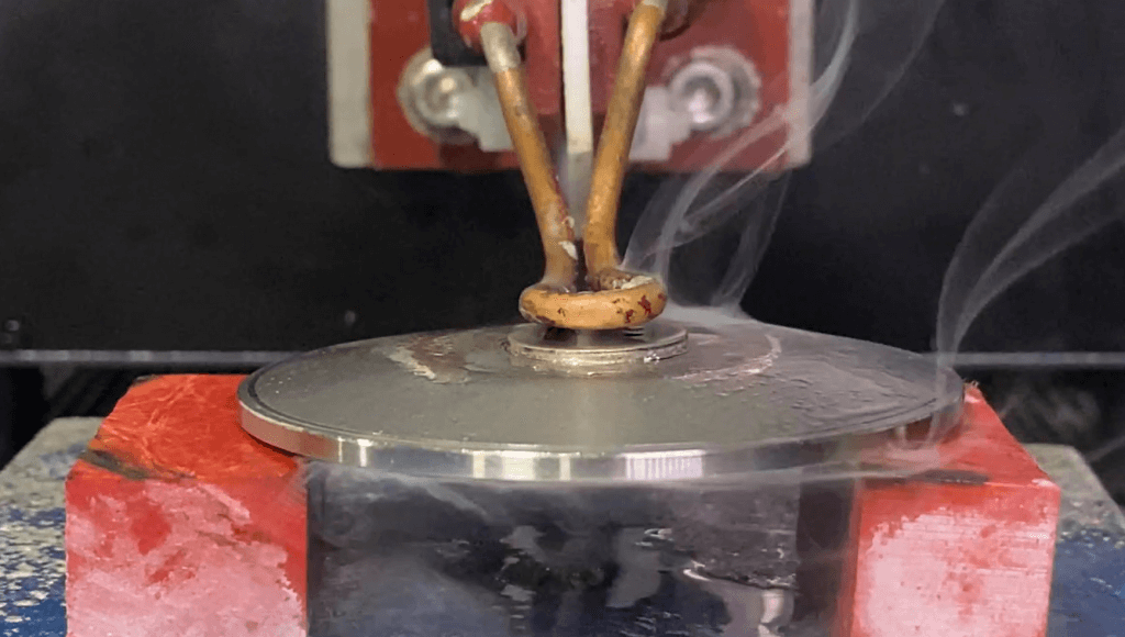 induction soldering of electrode assembly induction soldering of electrode assembly