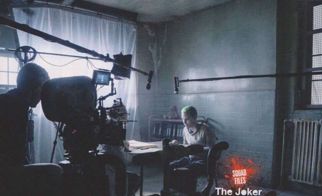 (L-r) MARGOT ROBBIE as Harley Quinn and JARED LETO as The Joker on the set of Warner Bros. Pictures' action adventure "SUICIDE SQUAD," a Warner Bros. Pictures release. Photo credit Clay Enos/ ™ & © DC Comics