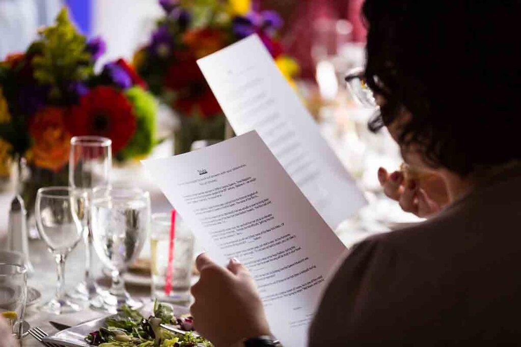 Trivia question sheets for article on a Terrace on the Park wedding