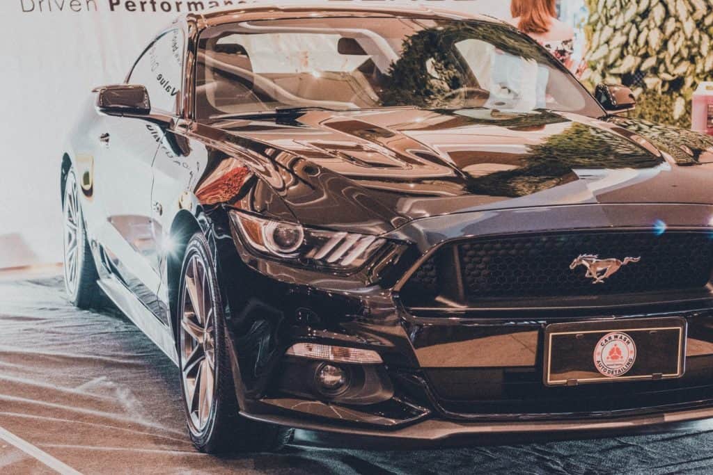 clear coated black car