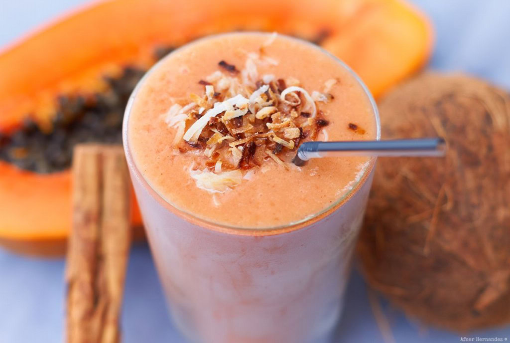 Batido de Mamão e Canela Para Limpar o Cólon e Queimar Gordura