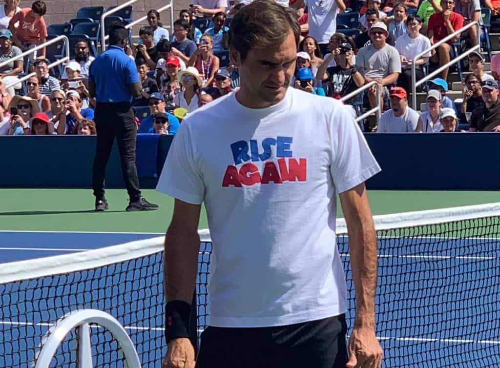 Roger Federer was taken to four sets by Sumit Nagal