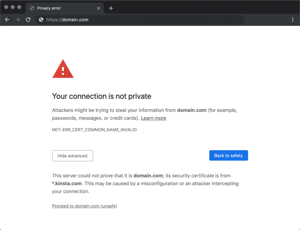 How to fix connection not a private problem 1 How to Fix “Your Connection is Not Private” Error in Google chrome