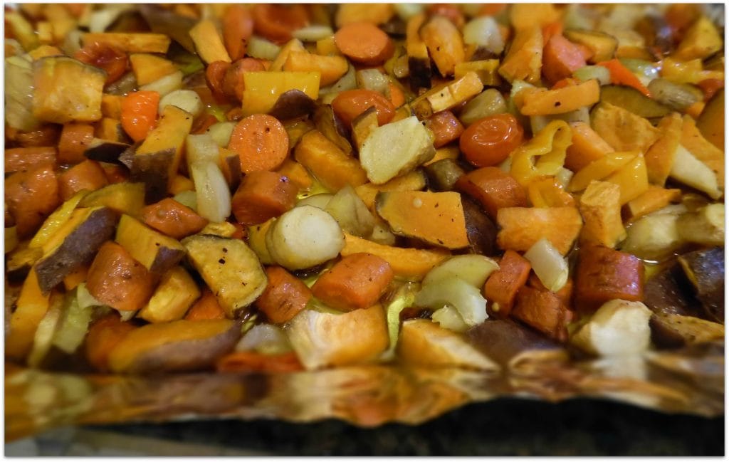This Roasted Vegetable Soup is so delicious and easy! It's a low-fat recipe perfect for the Daniel Fast or for a vegetarian side dish. Chopping the veggies is the hard part, but you’ll be out of the kitchen in no time!