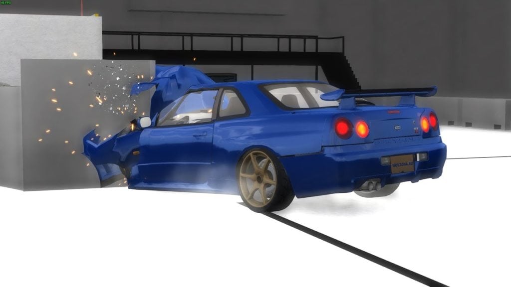 skyline r34 crash test