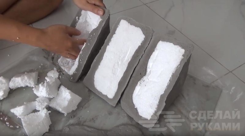 Треугольные цементные кашпо без заливочных форм Самоделки